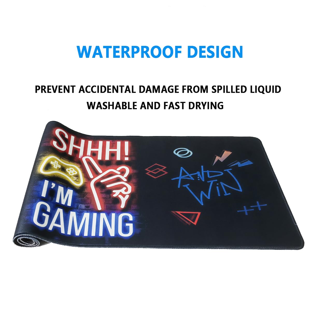 Mouse Pad 80x30cm Gaming Mouse Pad Extended Large Computer Keyboard Mouse Mat Desk Pad with Soft Smooth Surface and Anti-Slip Rubber Base Gaming Mats for Desk Gamer Office Home (Game-E)