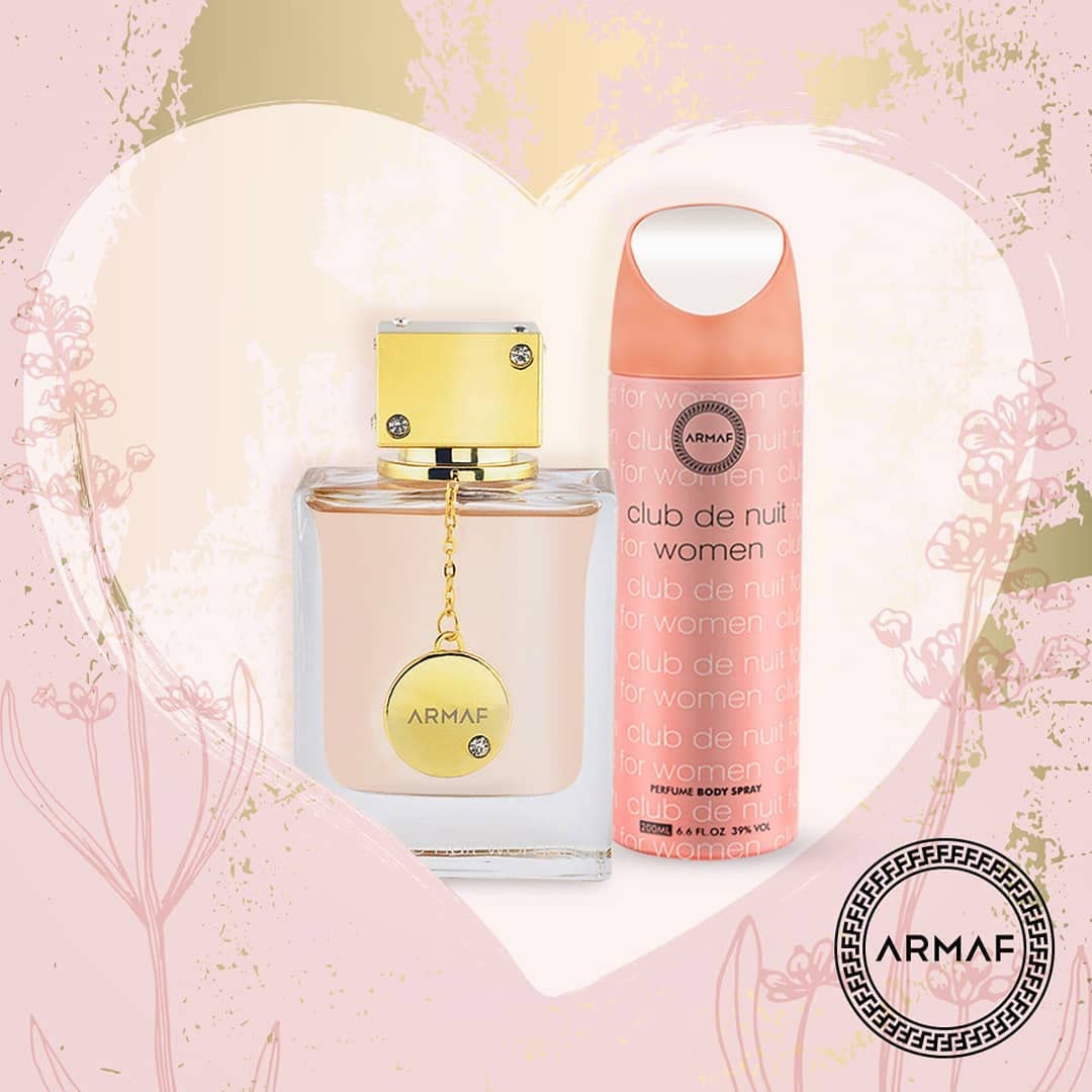 Armaf Club De Nuit for Women 2-Piece Set, (3.4 Ounce Eau De Parfum spray + 6.8 Ounce perfume Body Spray)
