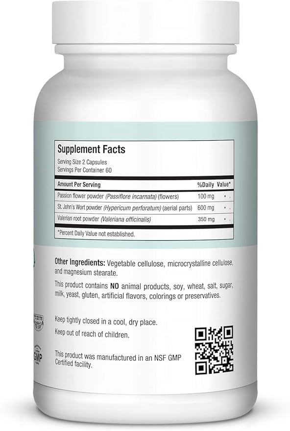 Maxi Kosher for Passover Calm Serenity and Relaxation Support Capsules, 120 Count