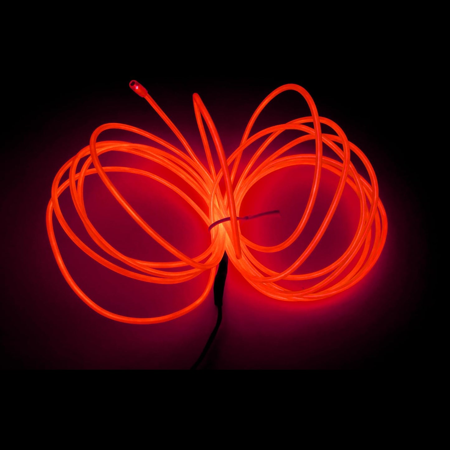 MaxLax EL Wire Neon Lights Strip 9.8ft Red Portable Battery Pack 360° Cuttable for Parties, Halloween, DIY Decoration