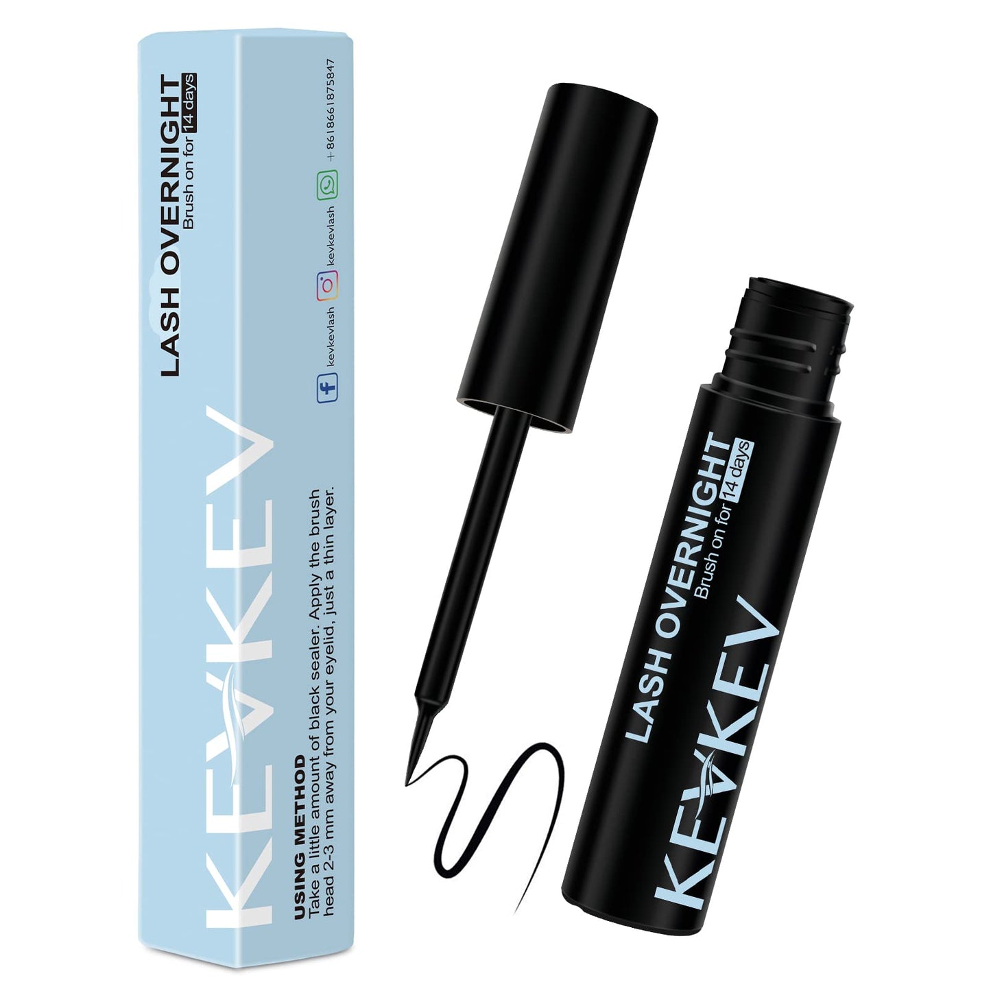 Lash Overnight Sealer Cluster Lashes Overnighter DIY Lash Extension Sealer Extend Lash Wear Up to 14 Days Black Lash Sealer Long
