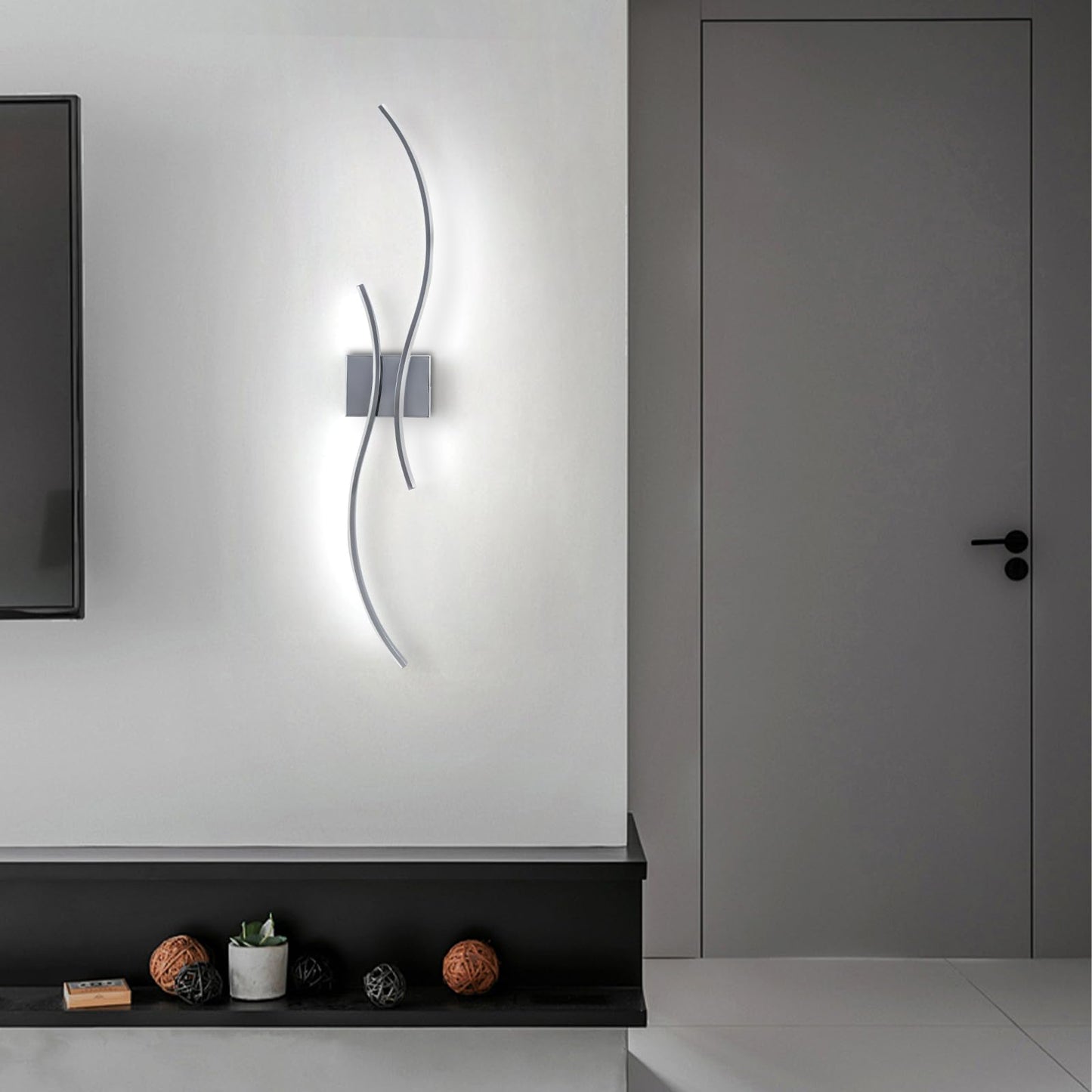 Caneoe Modern Led Wall Sconce  39Inch Led Bathroom Vanity Light  6000K Modern Wall Light Fixtures Indoor Wall Lamps For Living Room Hallway Sconces Lighting