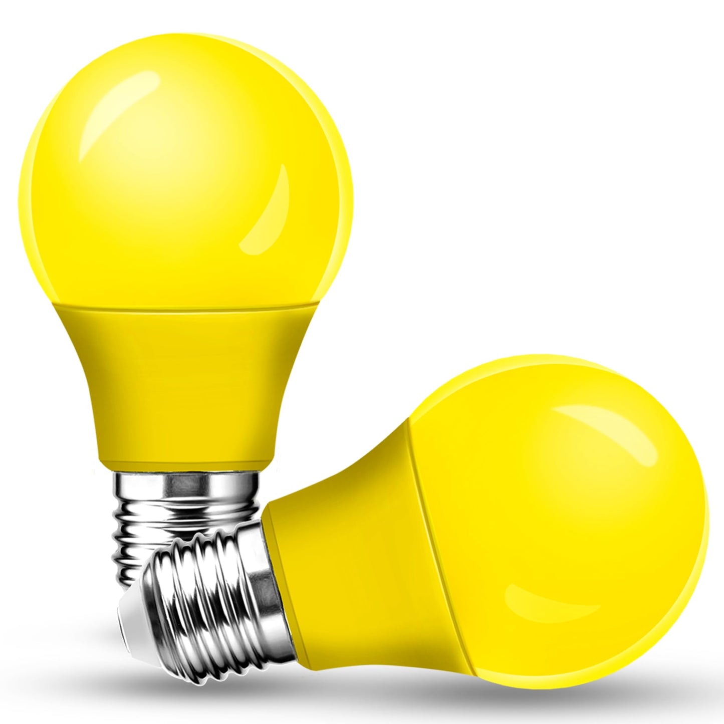 2 Pack A15 Led Yellow Bug Light Bulbs For Outdoor  40Watt Equivalent E26 Base  5W Amber Yellow Lighting For Indoor&Outdoor  Party&Holiday Decoration  Christmas  Bedroom  Nightlight  Non-Dimmable