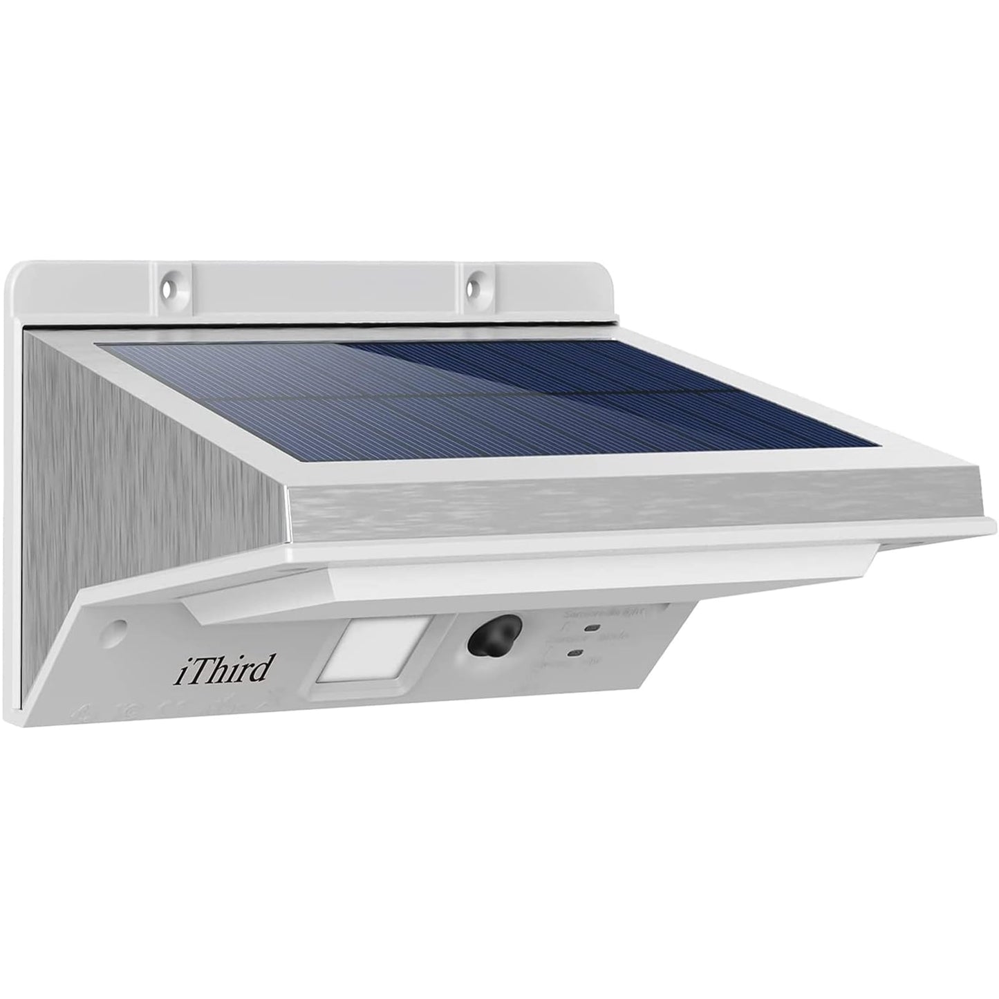 Ithird Solar Motion Sensor Light - Led Waterproof Outdoor Flood Light, Warm White, Stainless Steel, Model It-21, 1 Pack