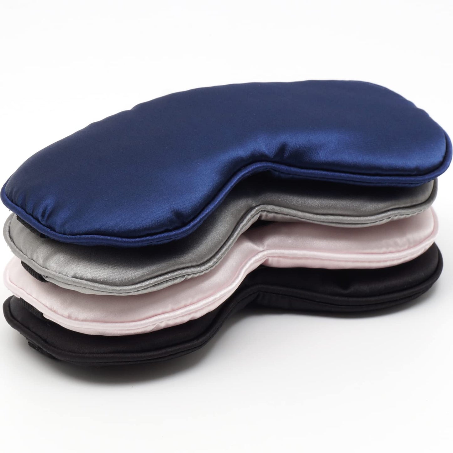 LERSVICVIL 4 Pack Eye Mask for Sleeping Silky Soft Satin Blindfold Adjustable Strap Night Eye Cover for Women Men