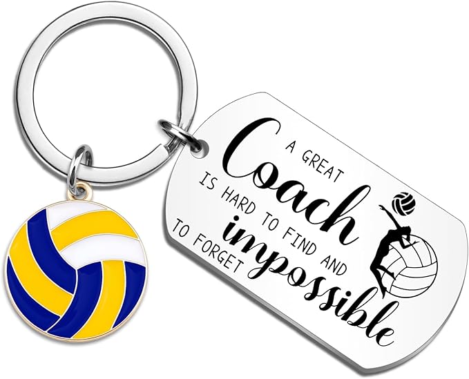 Lervuh Coach Keychain Coach Gifts for Men Women Thank You Appreciation Gift for Coaches Volleyball Football Seccor
