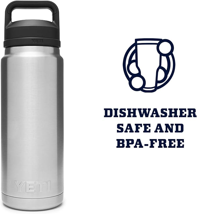 YETI Rambler 26 oz Bottle, Vacuum Insulated, Leakproof, Stainless Steel with Chug Cap