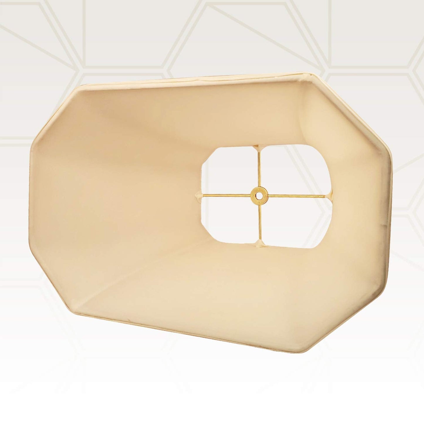 Royal Designs, Inc. Rectangle Cut Corner Lamp Shade, 6.5 x 12 x 10, Faux Silk, Eggshell, Model BSO-710-12EG-2, 2