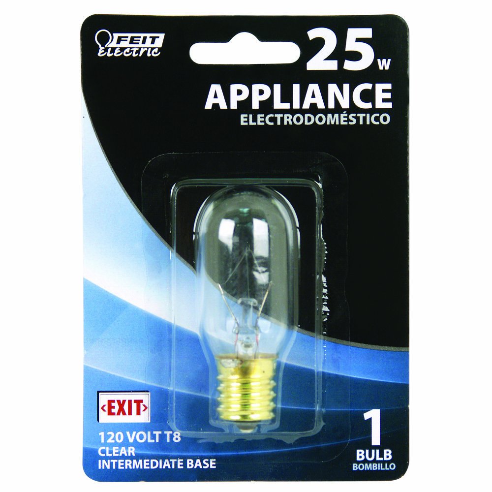 Feit Electric 25W Incandescent Light Bulb, Soft White, Glass, Model Bp25T8N, 1 Count