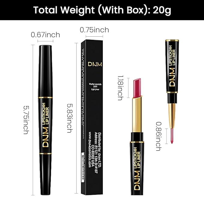 evpct 1Pcs Red Velvet Matte Lip Liner and Lipstick Combo Set Kit for Women, Lovely Sexy Rose Red Magic 24 Hours Lipstick and Lip Liner Gloss Stain Makeup Set Long Lasting Waterproof 24 labial, 41#