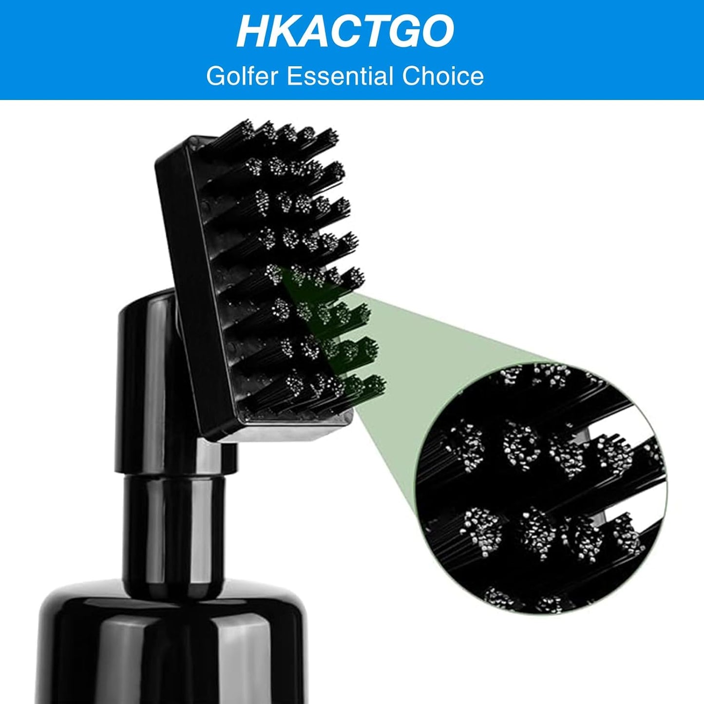 Golf Club Cleaner Brush with Spray Bottle, Holds 5 oz Water Portable Golf Cleaning Tool Gadgets and Groove Cleaner Kits That,Greener
