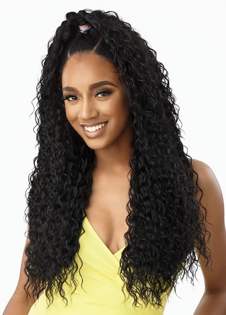 Outre CONVERTI CAP WET AND WAVY STYLE WIG - KISSED BY MIST (Color:DR GINGER BROWN)