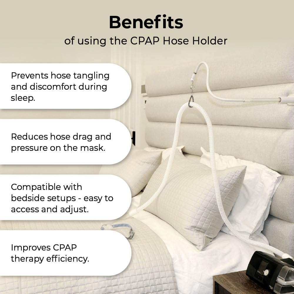 Best in Rest CPAP Hose Holder – CPAP Hose Hanger for Bed, CPAP Tube Holder for CPAP Machine, CPAP Hook for Hose & Tubing, CPAP Accessories