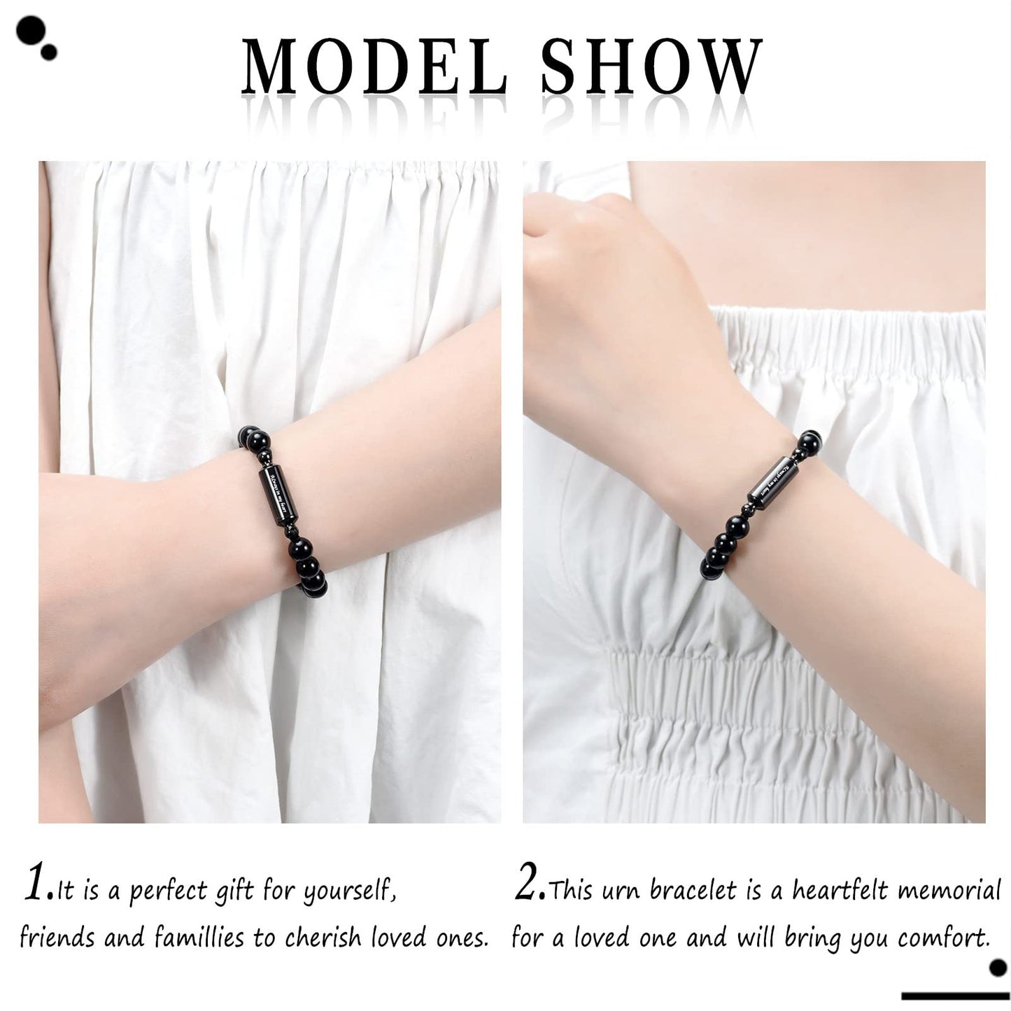 zeqingjw Stainless Steel Adjustable Cremation Bracelet for Ashes - Memorial Keepsake Bangle for Women Men