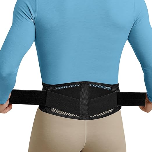 Thin & Lightweight Back Brace for Lower Back Pain Relief – Slim, Breathable Back Support Brace for Sciatica, Herniated Dis...