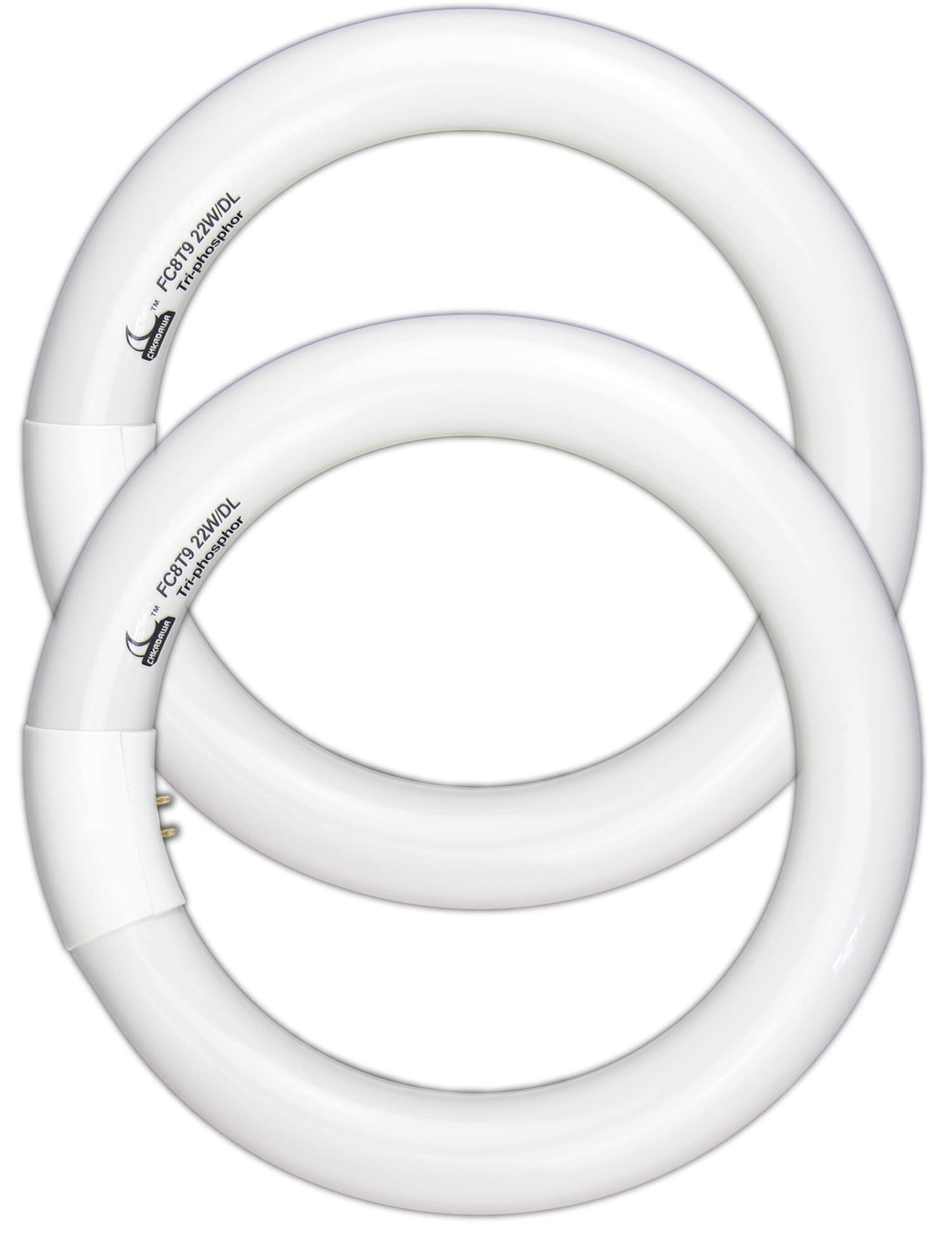 CHKADAWA Circular Bulb FC8T9/DL, 8 Inch T9 22W Circline Fluorescent Light Bulbs, Replacement Round Fluorescent Lamp Tube, Bright Daylight 6400K 1250 Lumens, G10q 4 Pin Base, 2 Pack