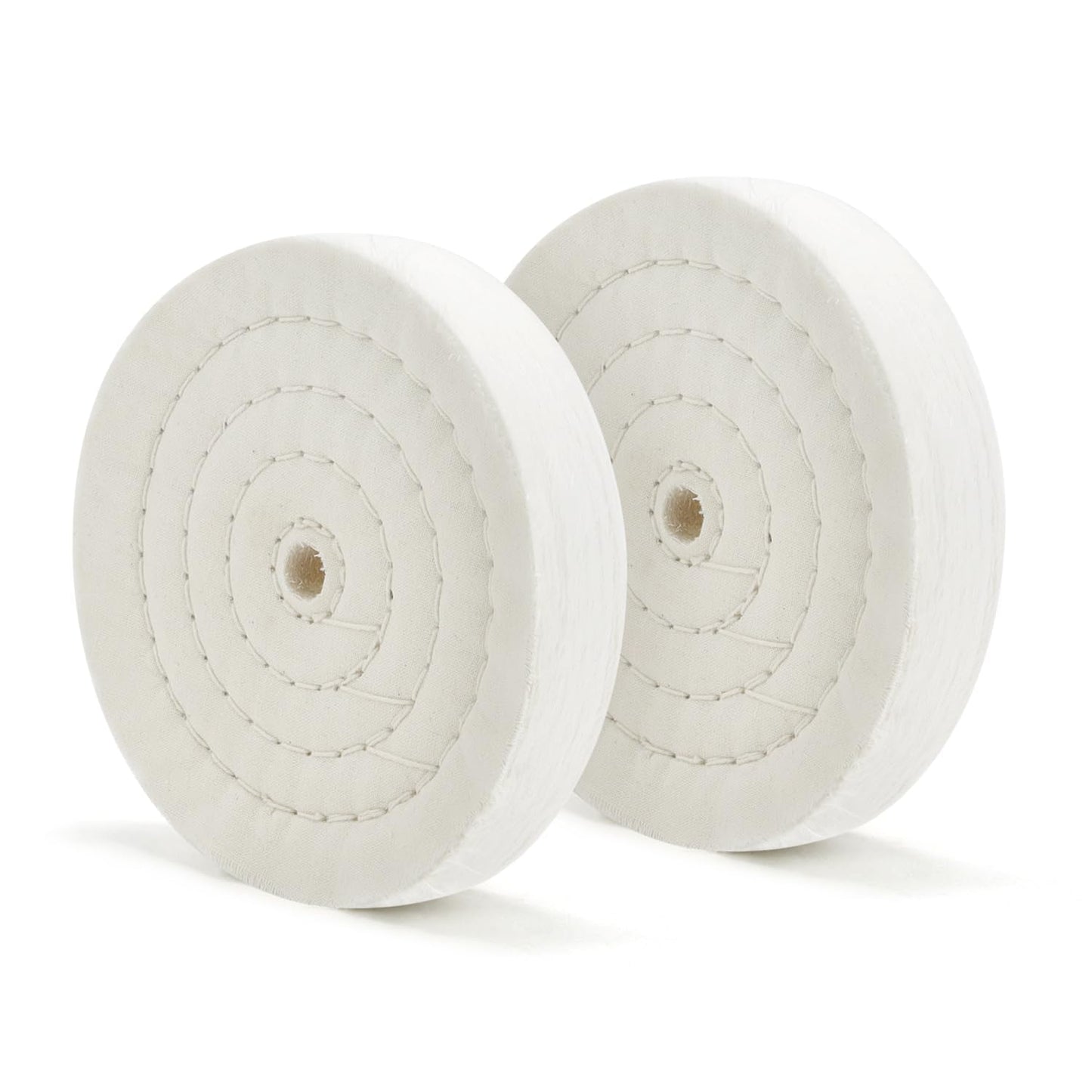 SCOTTCHEN Buffing Polishing Wheel 6 inch (70 Ply) Extra Thick for Bench Grinder Tool with 1/2" Arbor Hole 2 PCS