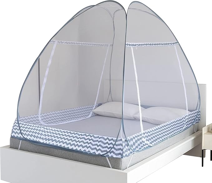 Mosquito Net Pop Up Ten,Folding Netting Bed Tent,Portable Mosquito Netting with Bottom,Bug Net,Canopy Outdoor,Camping Tent,Insect Screen,Ultralight,Folding Design,L79 x W71 x H59 inch
