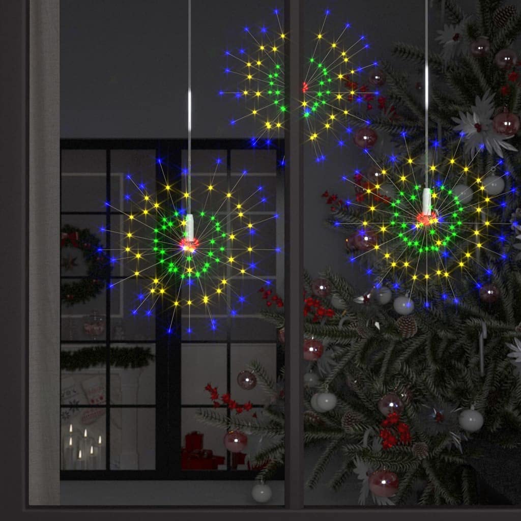 vidaXL Outdoor Christmas Starburst Light - 140 LEDs, 8 Effects, Remote, USB, 7.9in Length, Multicolor