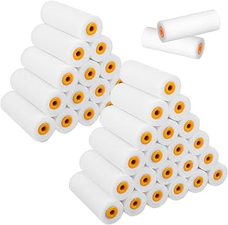 36 Pack Mini Paint Roller Covers, High Density Foam Paint Roller, 4 Inch Foam Roller Paint, Fits All Flat Surfaces, Includ...