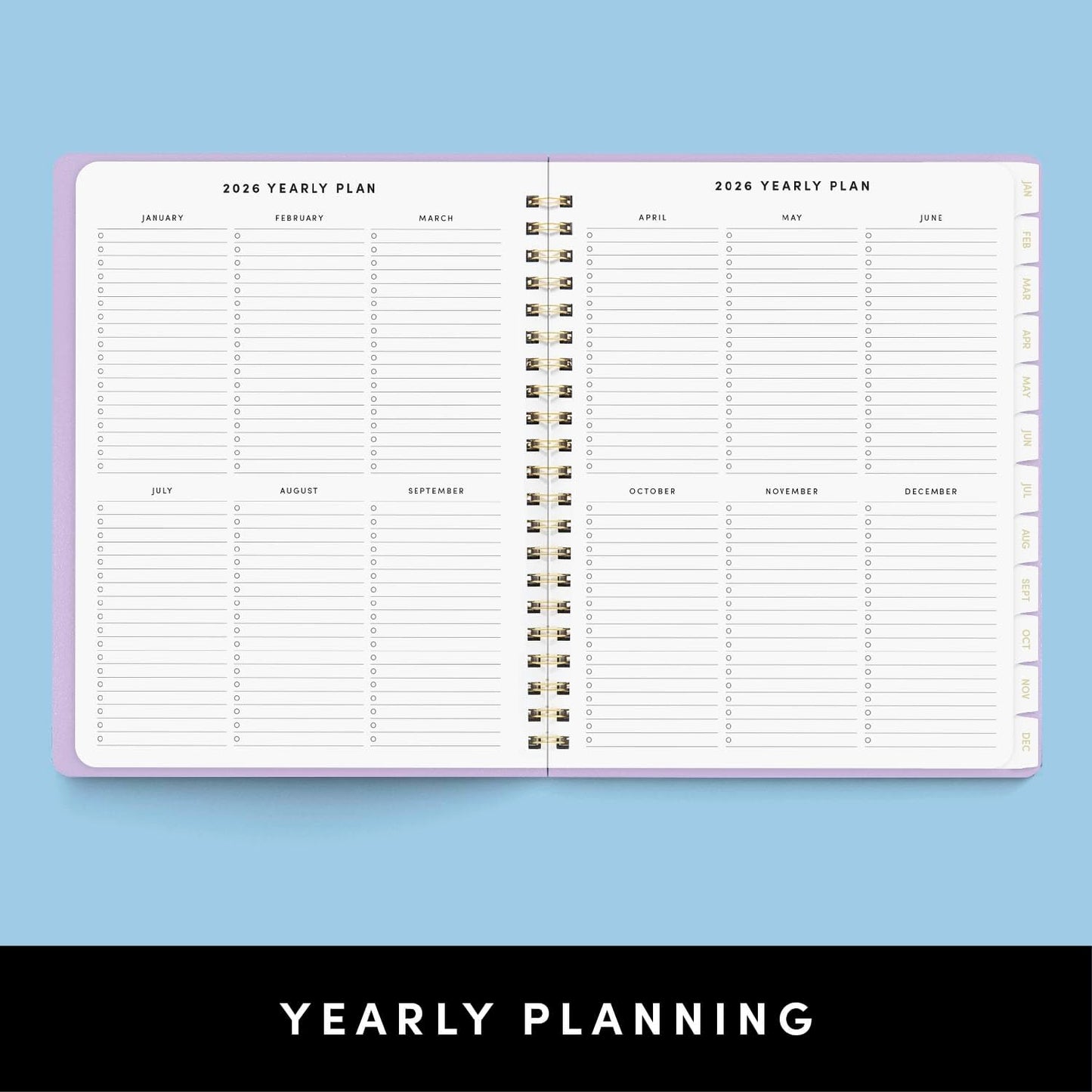 PAPERAGE 2026 Weekly & Monthly Planner, 12 Months (January 2026 - December 2026), 9.2 in x 11.2 in, Spiral Bound 2026 Planner with Weekly, Monthly & Yearly Views, Note Pages & Inner Pocket – Slate