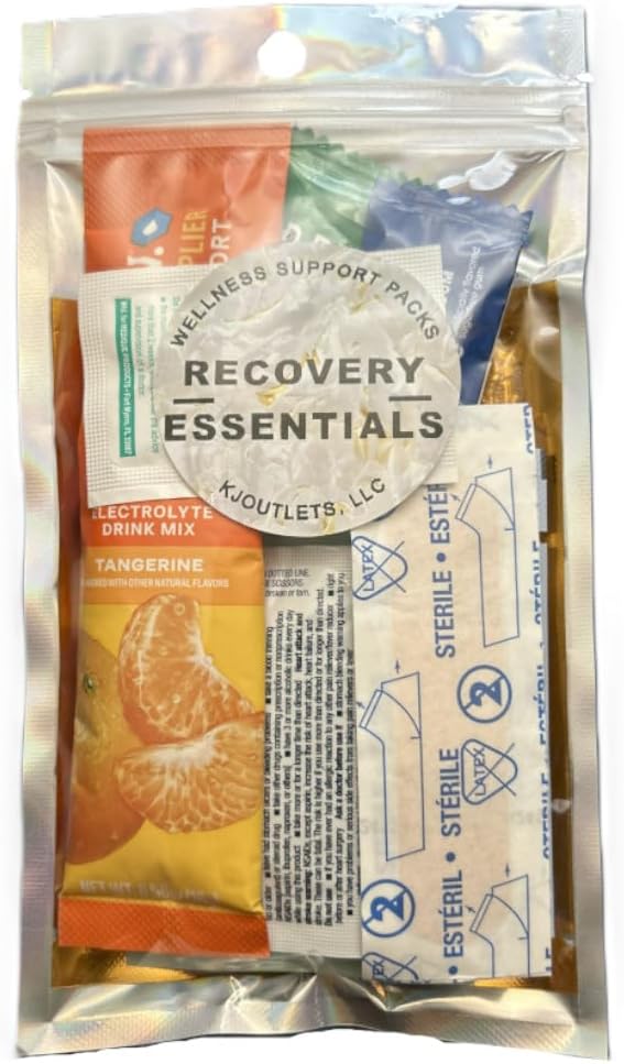 Wellness Support Recovery Kit, Travel-Ready Morning Recovery Pack with 10 Essentials, Single Pack