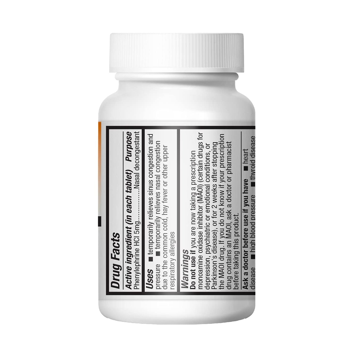HealthA2Z® Decongestant PE | Phenylephrine HCl 5 mg | Nasal & Sinus Congestion Relief Due to Cold & Allergies (300 Count, 5mg) (Pack of 2)