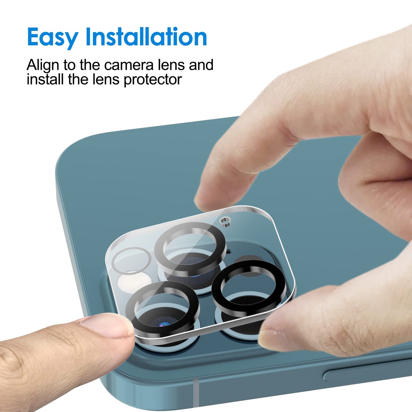 Jetech Camera Lens Protector For Iphone 12 Pro Max 6.7-Inch, 9H Tempered Glass, Hd Clear, Anti-Scratch, Case Friendly, Does Not