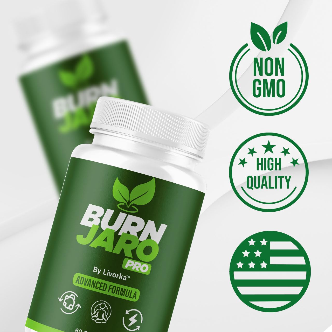 Burn Jaro Pro - BurnJaro Pink Salt Capsules Pro, BurnJaro Pro Pills, Official Advanced Formula Burn Jaro Pro Supplement Pills Natural Ingredients Reviews, 60 Capsules for 1 Month