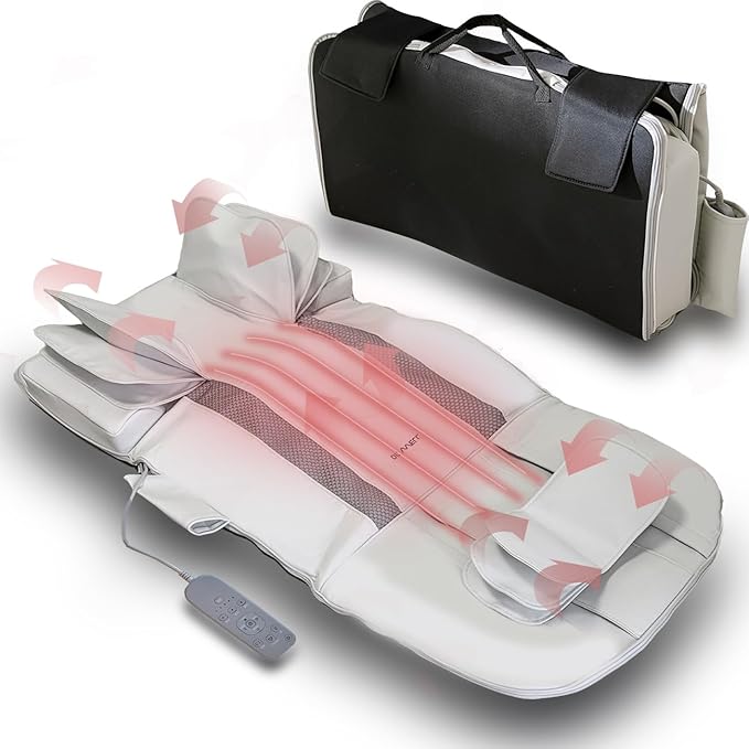 2026 New, Full Body Stretching Massage Mat with Heat. 3D Lumbar - Neck, Back, Waist, Hip Relaxation. 26 Powerful Air Cell...