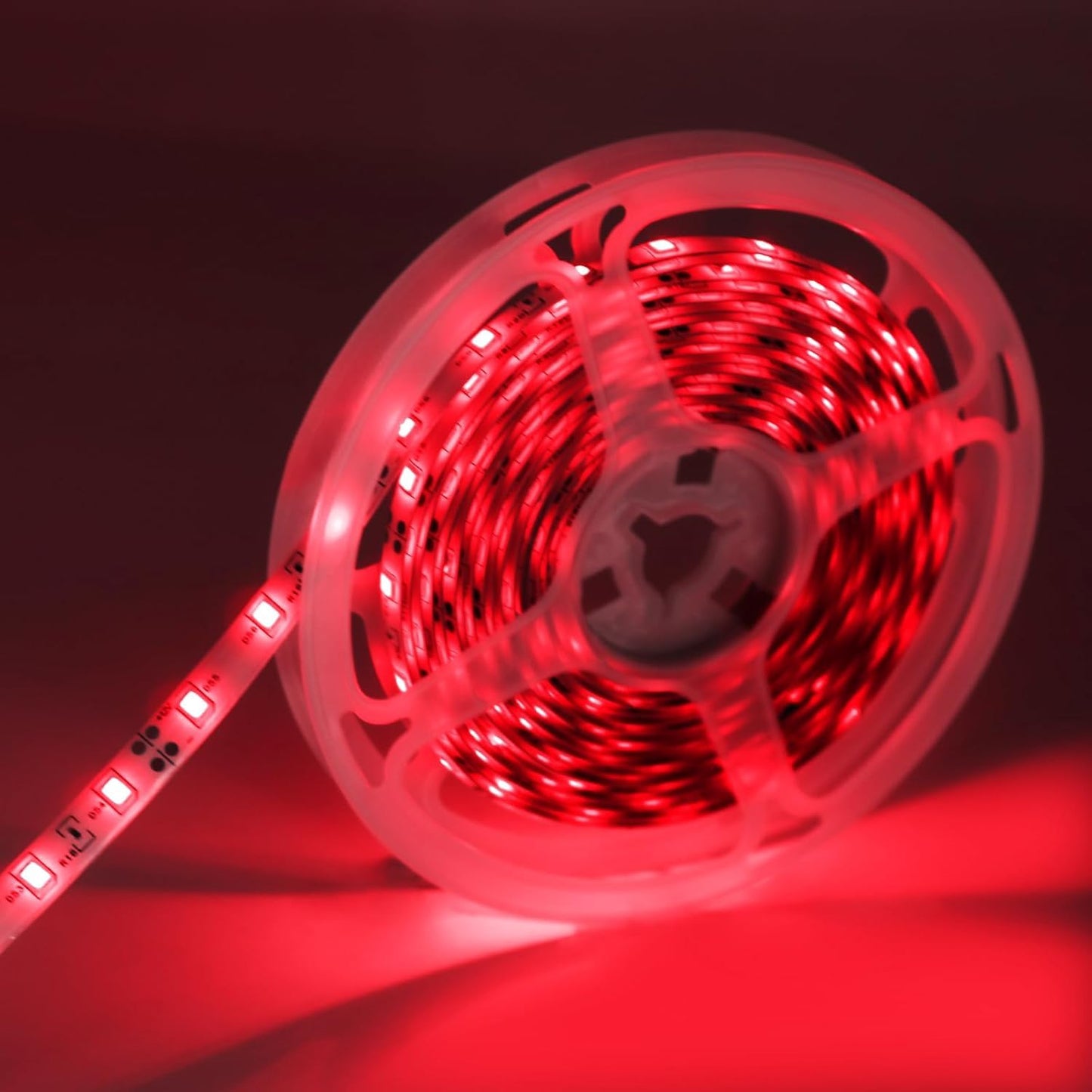 iNextStation Red LED Strip Light 16.4ft 300 LEDs 12V Flexible Tape Light with Plug for Bedroom Kitchen Cabinet TV