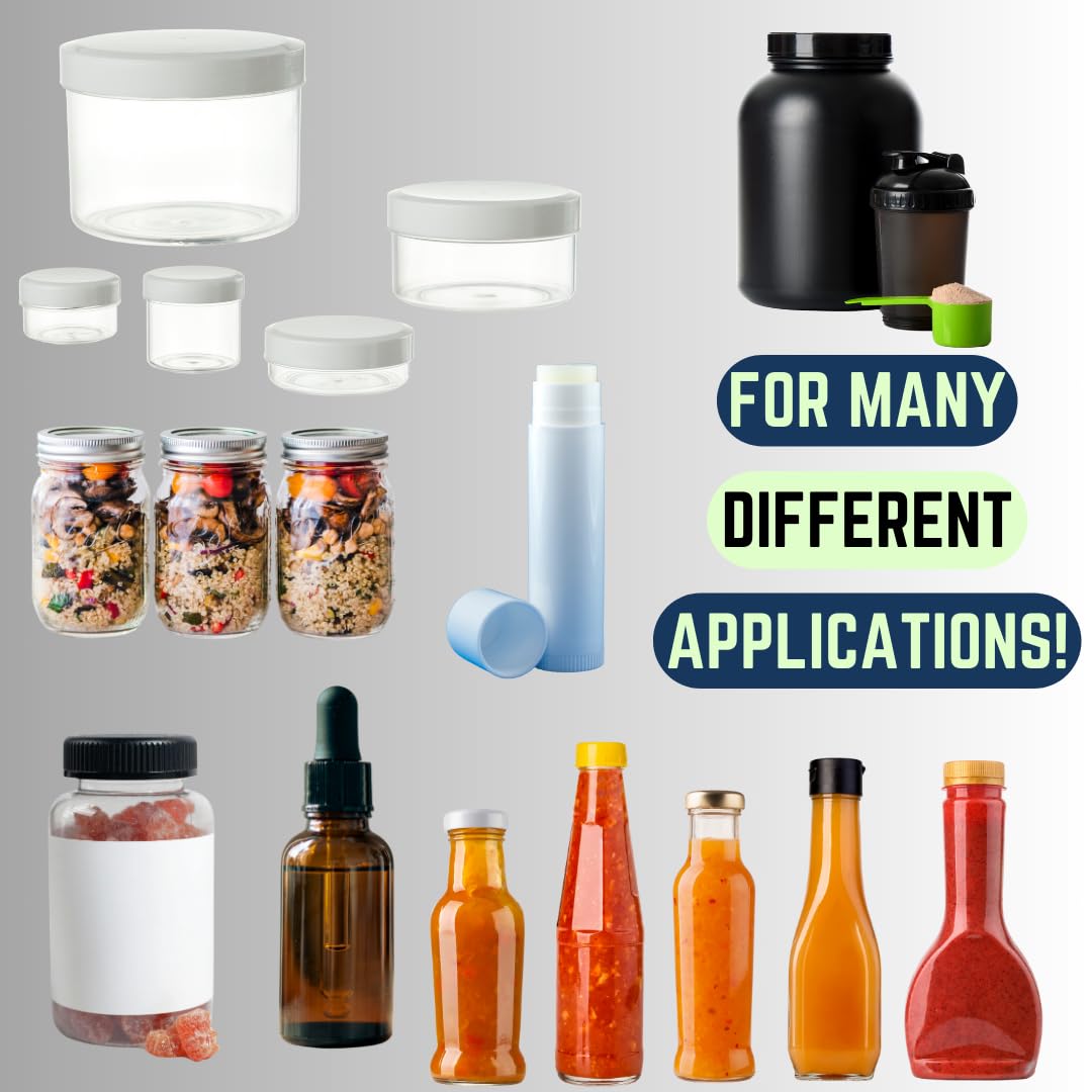 Supplement and Supply 215 x 28 mm Clear Perforated Shrink Band for Tubs, Containers, Large Canisters and More. [Compatible Diameter: 5"] - Bundle of 500