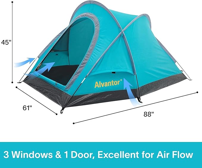 Alvantor Camping Tent Outdoor Backpacking Family Tents Ultralight for 2 Persons Pop Up Instant Portable Compact Shelter