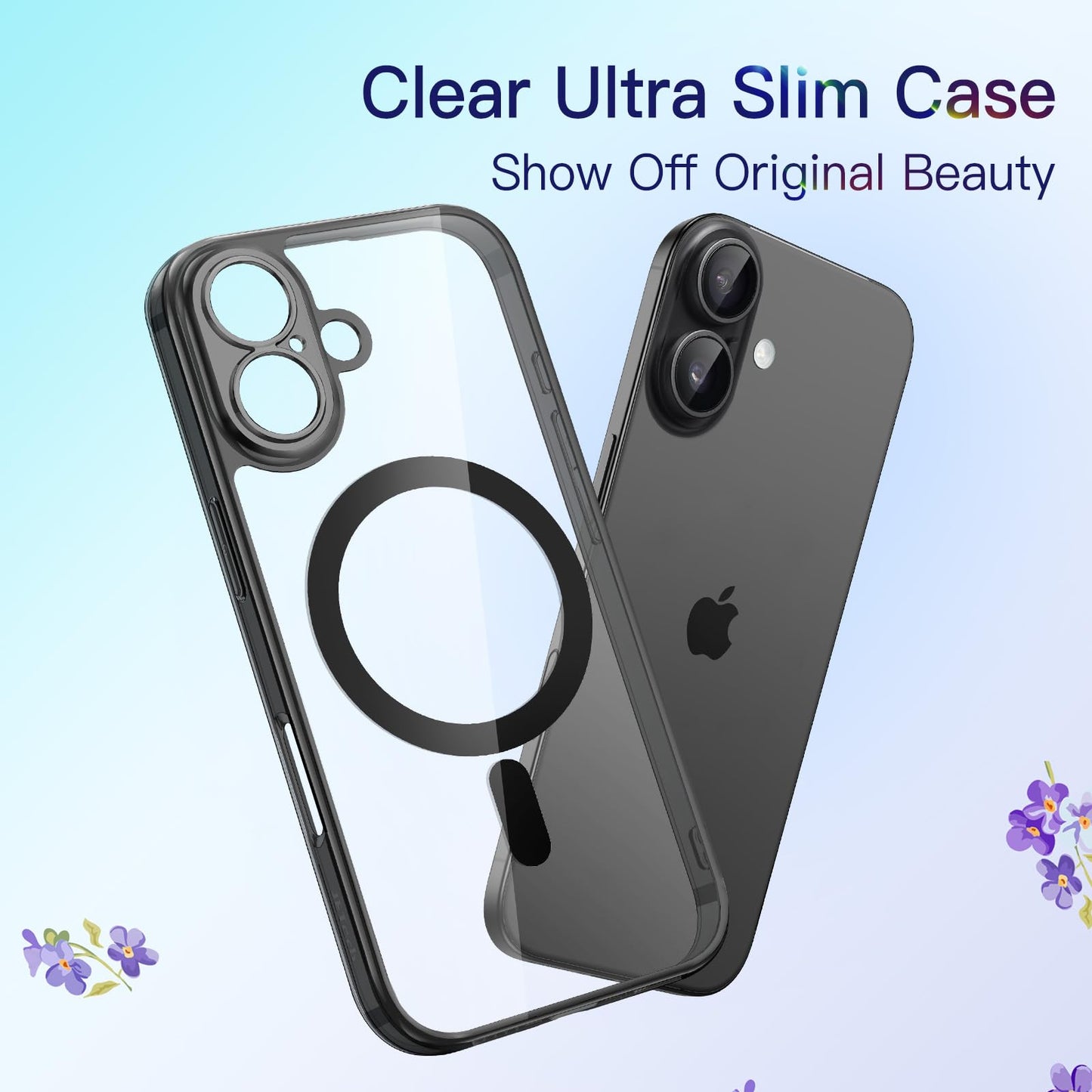Jetech Magnetic Slim Case For Iphone 17 6.3-Inch Compatible With Magsafe, Camera Lens Full Protection, Ultra-Thin Lightweight Cl