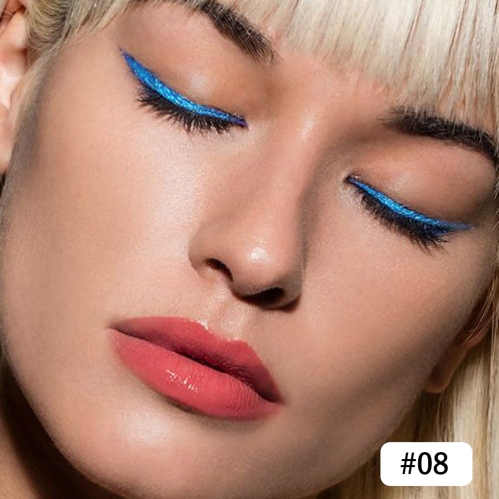 Kaely Gel Eyeliner Pencil for Women, Deep Sea Blue Eye Liner Waterproof Smudge Proof with Sharpener, Waterline Eye Makeup Liners
