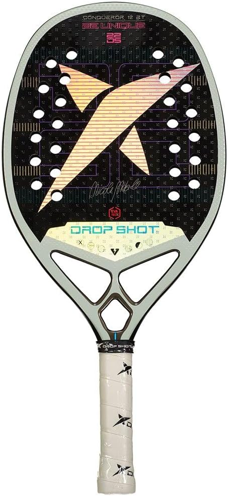 Drop Shot Conqueror 12 by Nicole Nobile 2024 – Beach Tennis Racket with EVA Memory Foam Core Tennis Racket – Professional ...