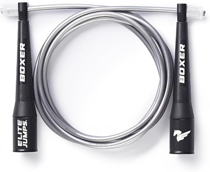Elite Jumps Boxer 3.0 Jump Rope – Professional Boxing Workout Equipment | Tangle-Free PVC Skipping Rope with Smooth Action...