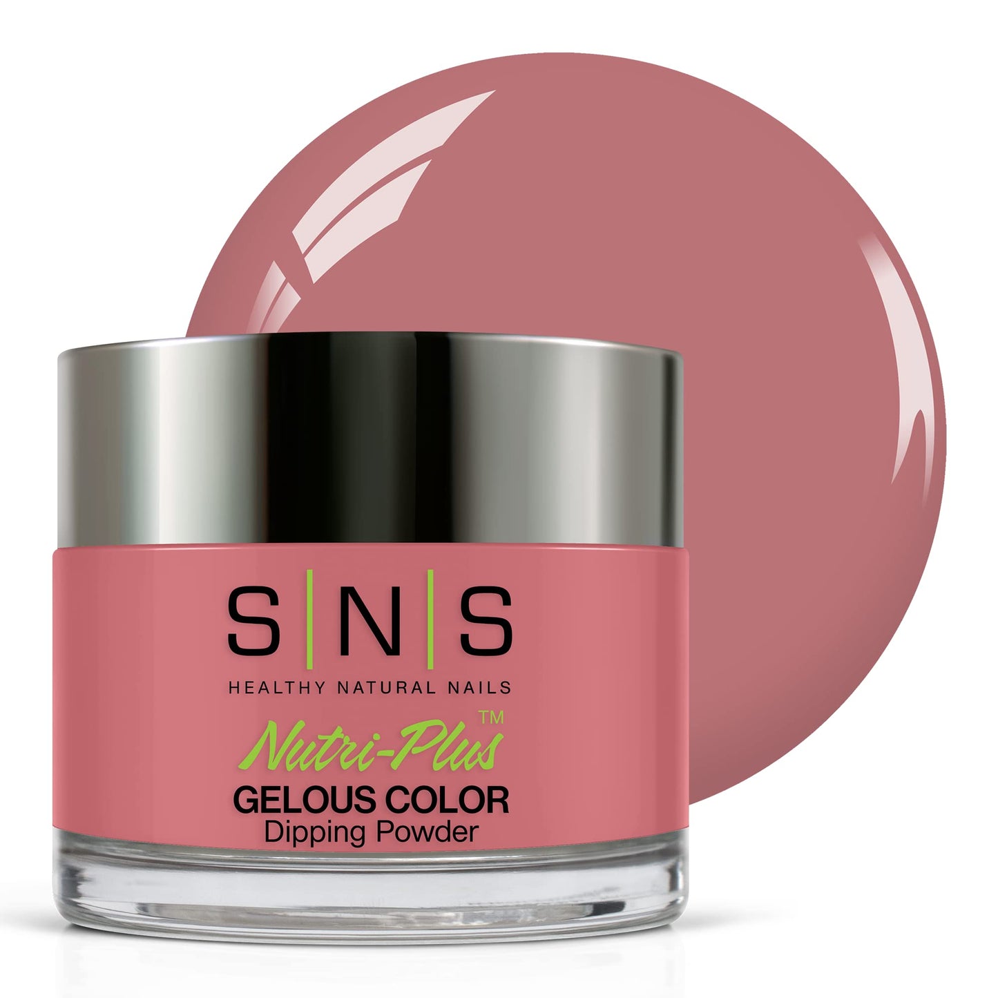SNS Nail Dip Powder, Gelous Color Dipping Powder - Swept Away (Pink/Rose), EE16 - Long-Lasting Acrylic Nail Color & Polish Lasts