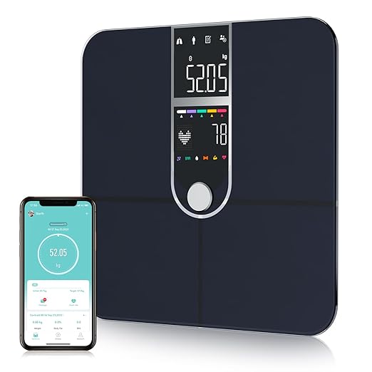 Smart Scale with BMI Body Fat Muscle Mass Digital Bathroom Weight Scale with Accurate 17 Core Body Composition Analyzer Fa...