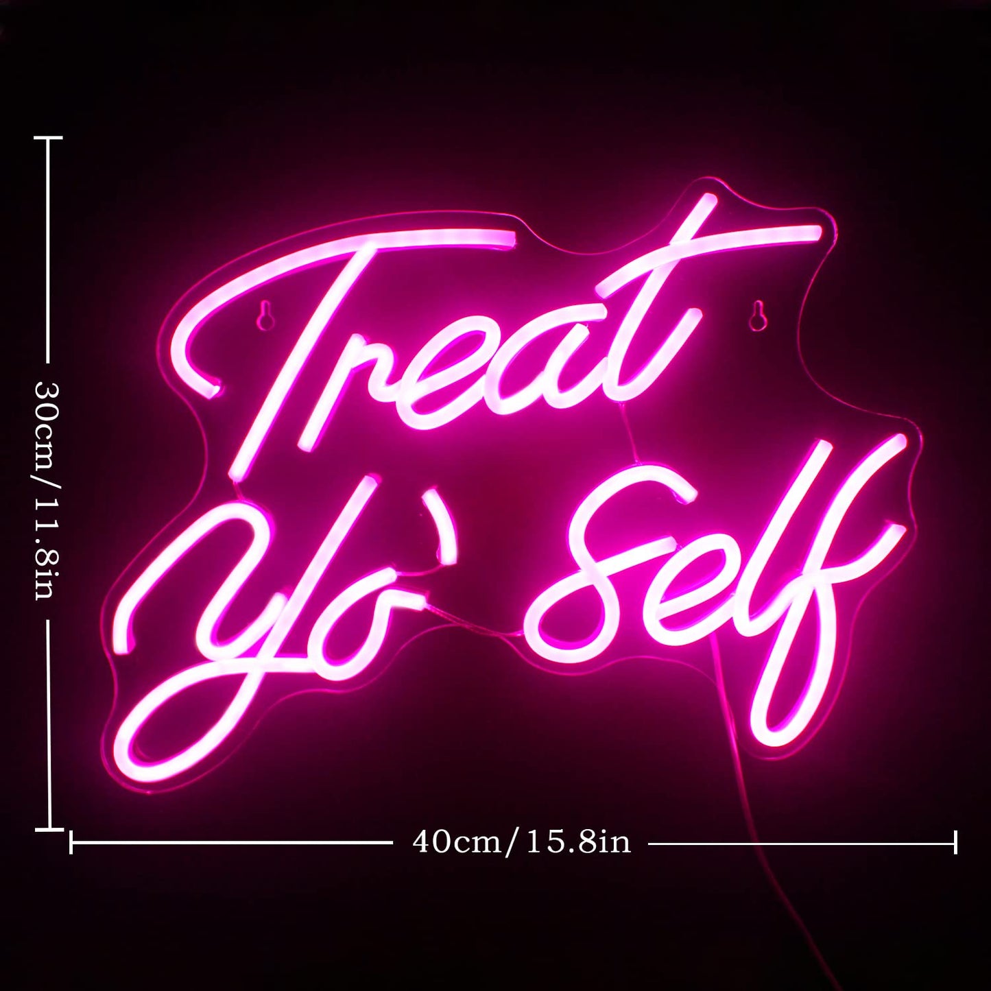 Gamerneon Pink LED Neon Sign - inTreat Yourselfin Acrylic Light for Bedroom & Party Decor