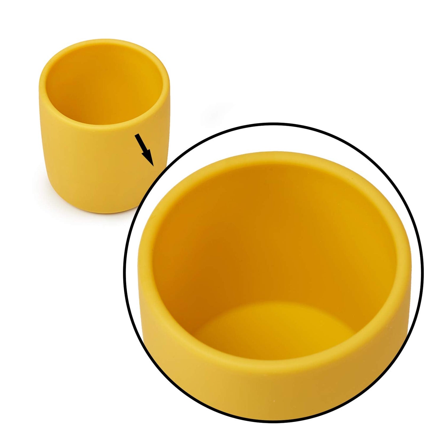 Catii Silicone Toddler Cup 6 oz,Toddler Open Cups Study and Durable, for Baby Shower Gifts, Training Cups for Toddlers 1-3 years (Pink)