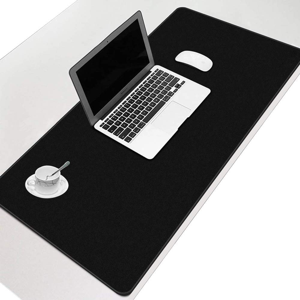 Large Gaming Mouse Pad Extended Mouse Mat Non-Slip Rubber Base Mousepad Big Desk Pad Keyboard Mat with Stitched Edge for Laptop Notebook Computer Desktop PC Gamer Office & Home (27.5" x 11.8" Black)