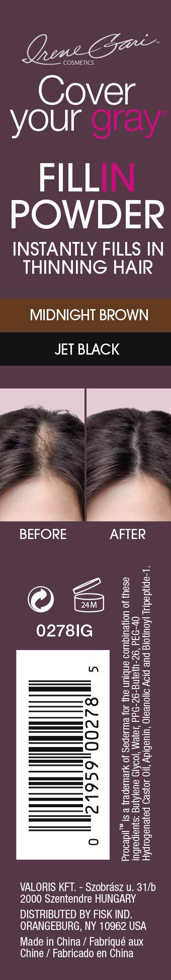 Cover Your Gray Fill In Powder Pro Midnight Brown/Jet Black