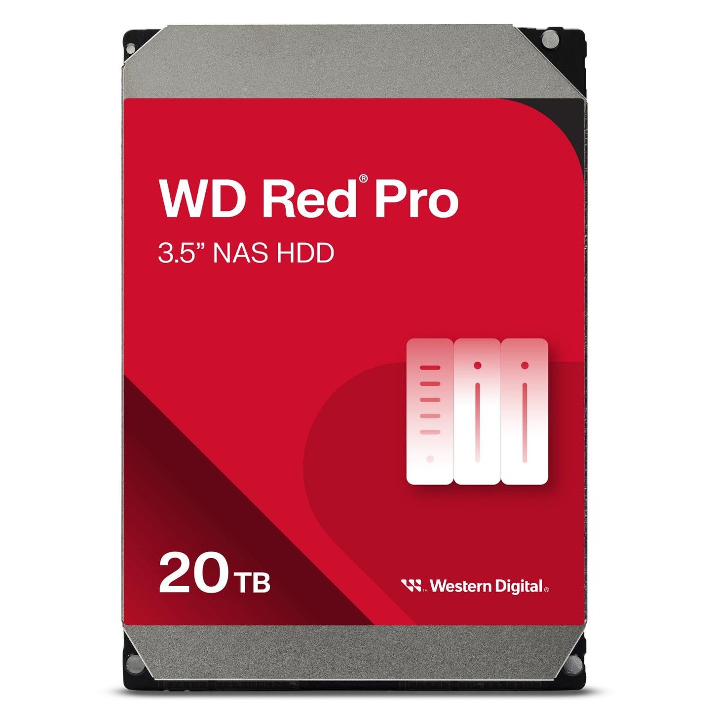 Western Digital 20Tb Wd Red Pro Nas Internal Hard Drive Hdd - 7200 Rpm, Sata 6 Gb/S, Cmr, 512 Mb Cache, 3.5 - Wd201Kfgx