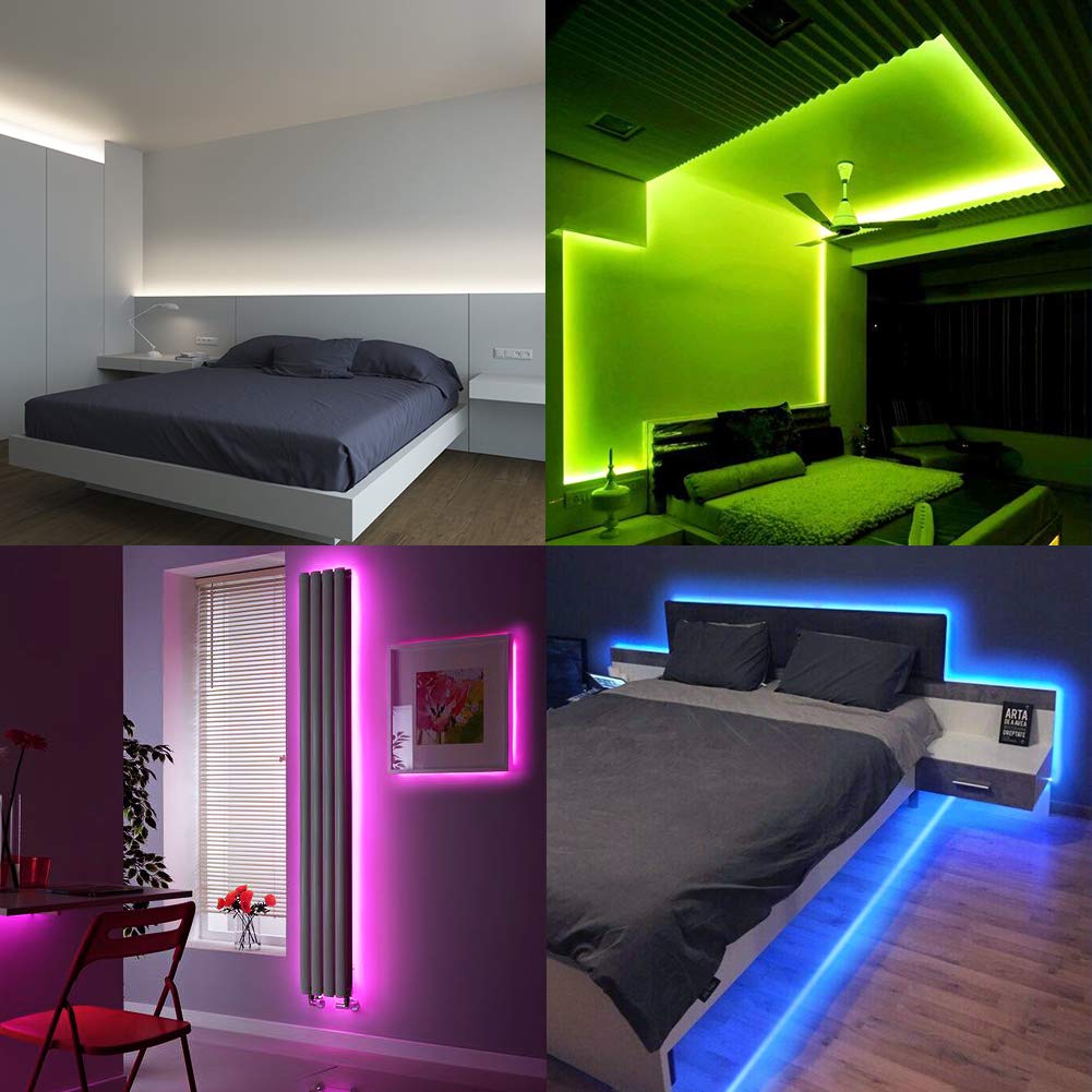 Daybetter Led Strip Lights 16.4Ft Multicolor With Remote Controller & Power Supply, Model Flsl-R5031-Rgb-Us, Plastic