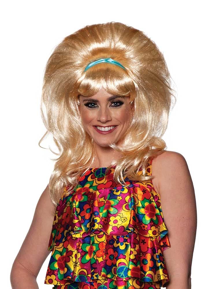 UNDERWRAPS Halloween Costume 1960's Bouffant Synthetic Wig With Ribbon
