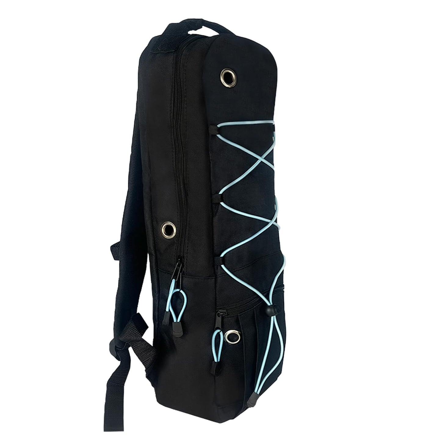 Portable Oxygen Tank Backpack for A, B(M6), C(M9), D, M2, Ml6, M7 Size Oxygen Cylinders, Durable Oxford Material with Chest Strap & Four Outlet Holes, Wheelchair Bag for Travel, Storage & Carry