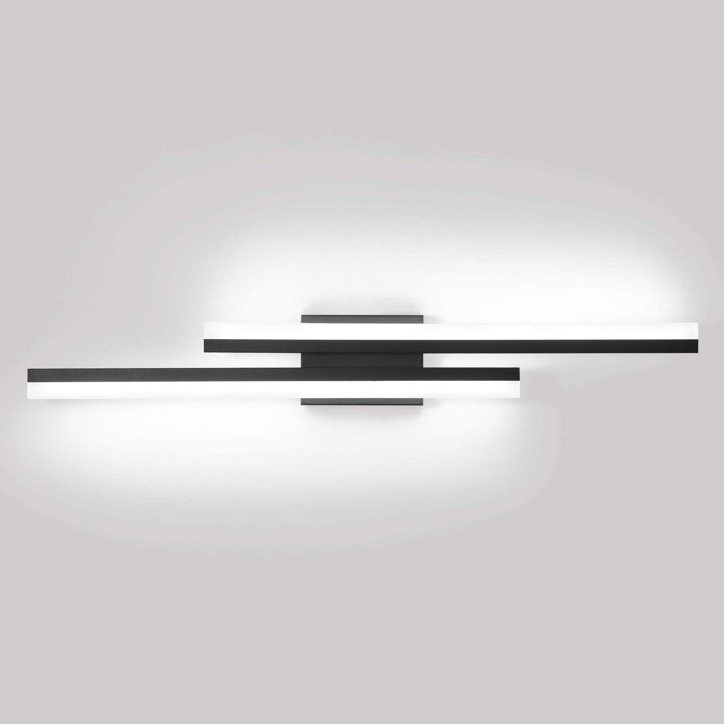 PRESDE 32in Dimmable LED Vanity Light Fixture, Black, Acrylic, Model 6660-815mm, Cold White 6000K for Bathroom Over Mirror