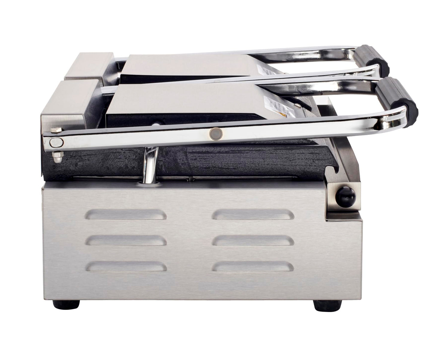 Kratos Commercial Electric Panini Sandwich Grill with Grooved Top and Smooth Bottom Plates, 18.7"x9" Cooking Surface, Commercial Countertop Panini Press, 120V, 3500W (29Y-025)