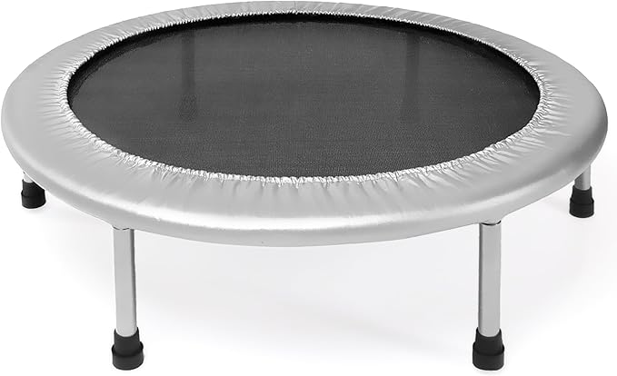 Stamina Folding Trampoline with Smart Workout App, Black - Portable Fitness Rebounder for Home Gym, Cardio & Strength Trai...